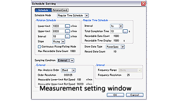 Measurement setting window