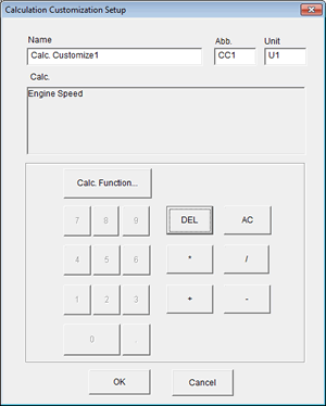 Calculation Customization Setup