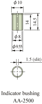 그림 (AA-2500 표시기 부싱 치수)