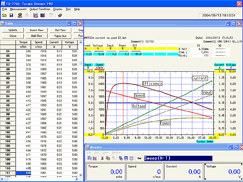 Screen Data  (Efficiency calculation display enabled)