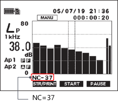 Example of NC number display