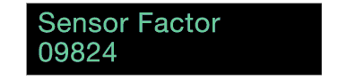 Sensor Factor  4桁