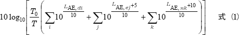 航空機騒音（Lden）の計算式-1