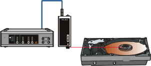 イラスト（ハードディスク面ぶれ計測アプリケーション）