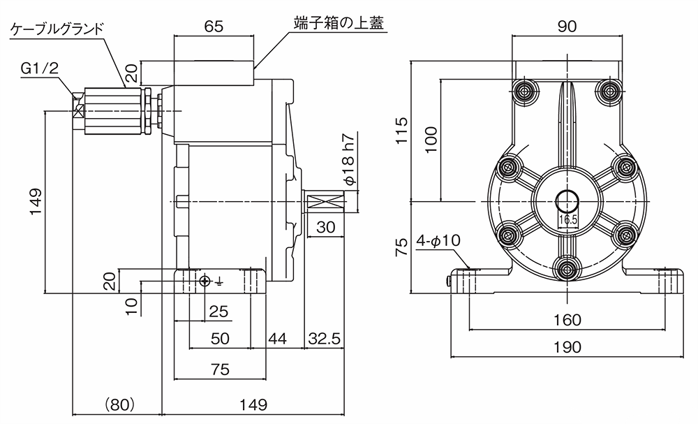 MP-200 外形寸法図