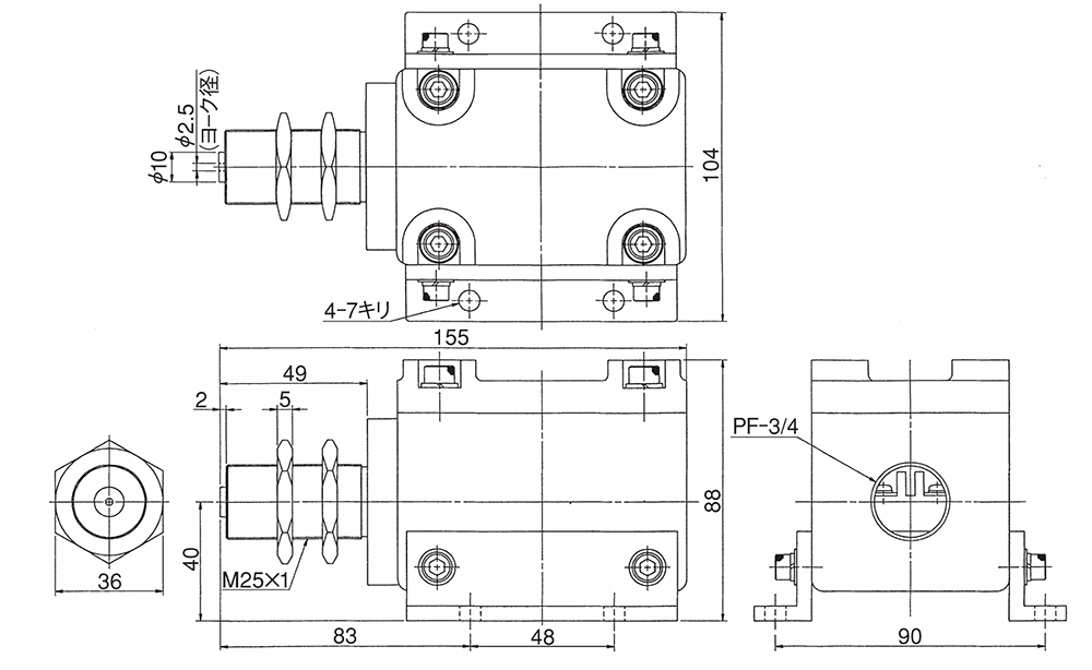 MP-209 外形寸法図