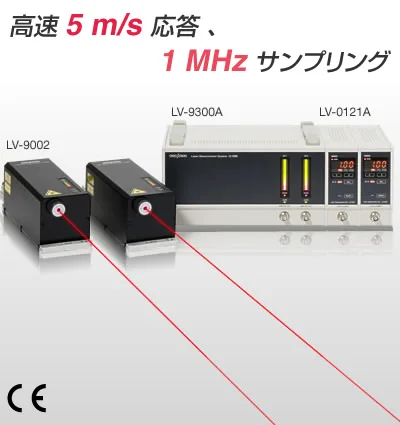 製品写真（レーザー測長計システム LV-9300/LV-9001）