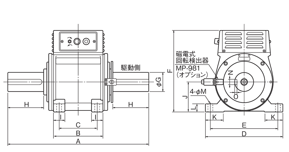 SS シリーズ 外形寸法図