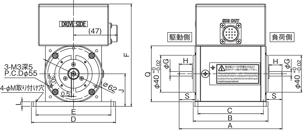 TH-3000 外形寸法図