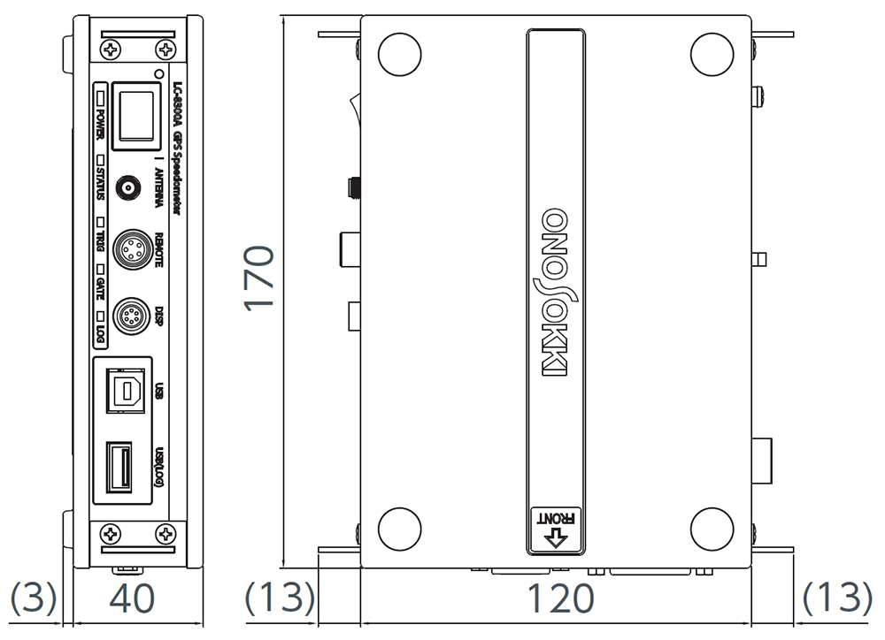 LC-8300A 外形寸法図