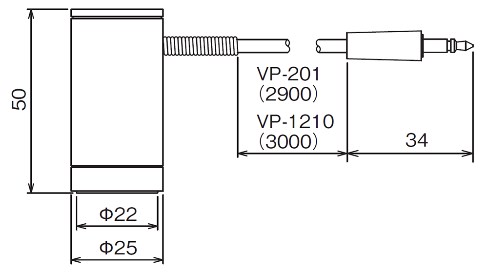 VP-201/1210 外形寸法図